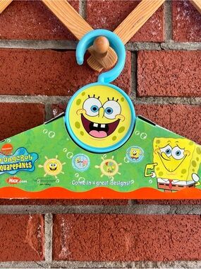 2002 Nickelodeon Spongebob Squarepants plastic hangers for Kids Clothing